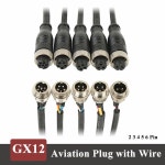 자동차 와이어 항공 모니터링 연결 2Pin 커넥터 2Pin 고정 플러그 GX12 라인 케이블 M12 : 환상플러스