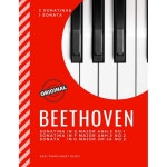 베토벤 - 소나타 2곡과 1곡 쉬운 피아노 악보 G장조 Anh.5 No.1과 F장조 No.2 Op.49 | ... 성인, 시니어, 비디오 튜토리얼 큰 노트 : 모드리프십