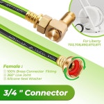 리토랑주 LF 황동 호스 릴 부품 피팅 및 5피트 교체용 리더 호스, 가든 어댑터, 교체 회전, 리버티 제품용 : 초이스푼