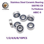 1246810PCS S607RS 7x19x6mm 스테인레스 스틸 세라믹 베어링 자전거 바닥 브래킷 저항 감소 : 유진종합상사13