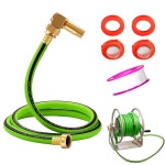 리토랑주 LF 황동 호스 릴 부품 피팅 및 5피트 교체용 리더 호스, 가든 어댑터, 교체 회전, 리버티 제품용 : 초이스푼