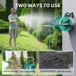 HVNPSH 휴대용 가든 호스 릴 카트, 최대 50-75피트 높이의 호스, 가이드가 내장된 홀더 도구, 외부 세차, 물주기용 75FT : 초이스푼