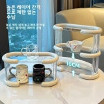 커피 컵 및 물 유리 용 우아한 홀더 보관 랙 데스크탑 정리 하이 엔드 느낌 브랜드 없음 H3367 : 라이트메이커