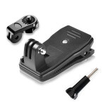 360    GoPro Hero 11 12 13 DJI 오즈모 Action 5 Pro 4 Insta360 액세서리용 회전 백팩 스트랩 마운트 클램프 클립 홀더 키트 : 리치104