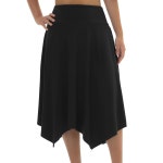 카피트리 포켓 하이웨이스트 운동용 스커트 여성용 무릎 길이 모데스트 미디 플러스 사이즈 : 수성동