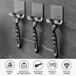 6개 면도기 홀더 304 스테인리스 스틸 남성 스탠드 선반 보관 랙 욕실 걸이 정리대 : 자주몰