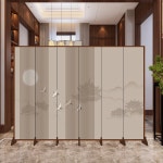 동양풍 병풍 접이식 인테리어 비침 180x240cm 레트로 삼문 1.2m 도어 실내 높 45x180CM 31 방지 3부 폭 1.8m : 가득찬가게
