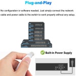 TEROW POE 기가비트 스위치 4/8/16/24 포트 1000Mbps 네트워크 이더넷 802.3 IP 카메라/무선 AP/NRV용 AF/AT VLAN RJ45 스위치... 