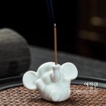 [인센스 향 스틱홀더] 예향원 첫걸음마 아기코끼리 향꽂이 차총 E-10548 : 예향원