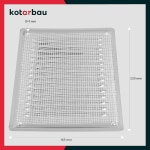 코타르바우 환기 그릴 230 x 165 mm 스테인리스 스틸 실버 배기 공기 그릴, 부식에 강한 곤충 보호 벽난로 환기용 165 x 100 mm : 호야노트