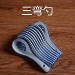도자기수저 중식숫가락 30개 중식 우동 국물 숟가락 업소용 일식 스플릿스푼(길이 13 6cm) : 구구구잡화