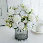 1PC 인공 꽃 모란 실크 웨딩 화환 홈 룸 테이블 장식 신부 축제 야외 정원 diygift : 쟈스민컴퍼니