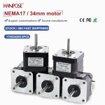 NE 7 5PCS 액세서리 스테퍼 3D 2상 4선 12V 17HS3430S 모터 0 4A 17HS3430S 5PCS : 딜스토어88