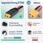 리오핀 태양광-XT60 커넥터 케이블 12AWG 2FT 태양광 패널 RV 휴대용 발전소 패널용 XT60i 충전 2FT 10AWG Solar to XT60 : 호야노트
