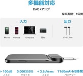 초박형 세련된 디자인 고성능 HIFI DAC 무손실 아이폰 dac PC 및 마그네틱 BT5.0 usb 무선 이어폰 호환 내장 충전식 8 시간 회색 : 왕바밤바