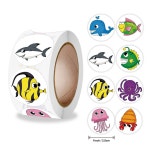 500PCS 를위한 귀여운 보상 물고기 장식 라벨 격려 스티커 SCRAPBOOKING H0389 500pcs : 코코직구2025