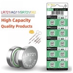 AG11 SR721SW 362 고용량 1.55V 버튼 코인 셀 시계 배터리 0%Hg 수은  장난감 원격 선물 : 팔공산종합상사