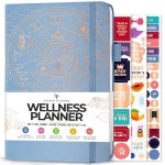 저널 - 체중 감량, 측정 및 운동 트래커가 포함된 데일리 다이어트 헬스 라이프스타일 영양 일기 6개월 지속, A5 사이즈 페리윙클 : 바잉포켓001