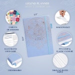 저널 - 체중 감량, 측정 및 운동 트래커가 포함된 데일리 다이어트 헬스 라이프스타일 영양 일기 6개월 지속, A5 사이즈 페리윙클 : 바잉포켓001