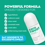 ZeroSweat 발한 억제제 데오드란트 다한증 손 발 겨드랑이 땀 감소 35.5ml, 1개 : 조타닷컴