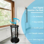 AF28 회전 당구 스틱 홀더 바닥 스탠드에는 단단한 나무 블랙 만든 테이블 스틱이 Bla : 세렌디픽