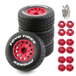 찬무 10 113MM 12MM GT 타이어 레드 4PCS 코스 HSP 14MM 고무 바퀴 17MM TT02 트럭 94102 헥스 타미야 레이싱카 PTG 소닉 로드카 RC... 