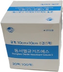 동서멸균거즈 에스 4인치, 드레싱 거즈 10cmx10cmx8겹(5매)/20팩/100매 : 대왕메디칼