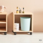 직코몰 H6426 삼나무 바퀴형 오픈 협탁 1color 책장 선반 침실협탁 : 생활용품 추천스토어