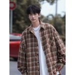 기범 셔츠 체크 남방 블루 나혼자산다 코발트블루 : 이매종합상사몰