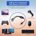 DaFuRui PS/2-USB 어댑터 케이블, 4Pack PS2 여성용-USB 남성용 변환기 커넥터 PC 키보드용 : 티와이엔커머스