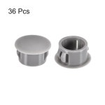구멍 플러그, 36Pcs 플러시 타입 패널 원형 스냅, 가구용 패스너 녹아웃 잠금 플러그 삽입 엔드 캡 패널, 회색 Gray 1-1/4 : 네오트레이드
