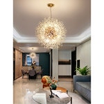 눈꽃조명펜던트 화려한 눈꽃등 아이방 식탁 전구 조명 샹들리에 크리스탈 뉴트로 1 골드8두화이트라이트 24송치수정구슬 : 룬다르