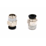 PT 수나사 6MM 커넥터 스트레이트 튜브 PETF 푸시 공압 피팅 10PCS M5 Tube OD 4mm : 온아르