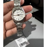 세이코 여성시계 모델 SUR633 화이트 컬러 다이얼 깔끔한 디자인 가죽밴드 포함 : Pure watch