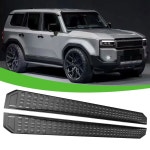 VERBANA H0191 토요타 육상 크루저 LC250 프라도 J250 2024 2025용 블랙 알루미늄 러닝 보드 모던 컨템포러리 커스텀 스타일 : 두푸3