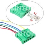 시트로엥 98821-1065 자동차 미등 와이어링 터미널 소켓, AC 어셈블리, 포함 밀폐되지 않은 커넥터, 1 세트, 6 핀 : 바이셀써티