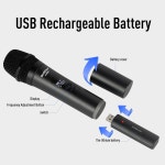 데블클로 무선 마이크 시스템 메탈 듀얼 프로페셔널 UHF 무선 다이내믹 마이크 2x10 주파수 홈 노래방용 핸드헬드 마이크 시스템 모임 파티... 