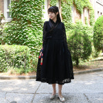 여자 한복 철릭 원피스 생활 개량 드레스 퓨전 웨딩 돌잔치,피로연 : 꽃지한복