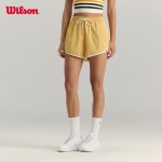 Wilson 윌슨 신제품 여름 여성 스포츠 핫팬츠 콘트라스트 테니스 드로스트링 우븐 반바지 : 드림 제이