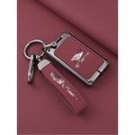 호환 캐딜락 키링 홀더 커버 자동차 키 케이스 C타입5버튼 화산레드 싱글케이스 : 픽업플래닛