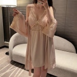 에스와이티 슬립 웨어 원피스 가운 세트 : adfr656