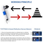 아두이노 STM32 15PCS 센서 로봇용 광전 IR TCRT5000 모듈 스마트카 스위치 적외선 반사 : Rich픽