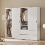 동서가구 뉴라임 슬라이딩 옷장 슬라이드 1200, 서랍형 DF645515, 화이트 : 동서가구