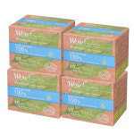 와우 프리미엄 유기농 순면커버 생리대 대형, 10개입, 4팩 : 지엘코스