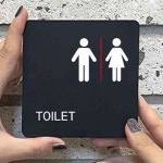 원포 TOILET2 안내판 18x18cm 안내푯말 화장실푯말 : 원포올샵