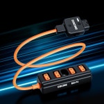 MD-P4 D-Tap 분배기 케이블 180  회전식 수 플러그 - 4개의 암 포트 V-마운트 배터리용 전원 공급 장치 : 피규어 신출귀몰