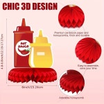 9조각 바베큐 파티 장식 베이비 샤워 센터 피스 여름 피크닉 Q 생일 Carniva : 주-노마켓