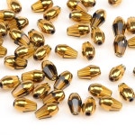 50pcs 눈물 유리 구슬 6mm 골드 컬러면 스페이서 비즈 팔찌 목걸이 귀걸이 DIY H3401 6x4mm 50pcs : J픽스