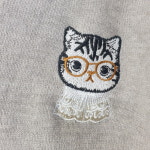 여FREE 고양이 브이넥 니트 가디건 J4704 : 빈티지올데이