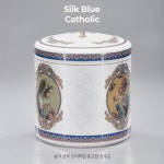 [명지사] 납골당 꾸미기 봉안함 프리미엄 유골함 진공 밀폐 납골함 실크 블루 종교함 : 명지사